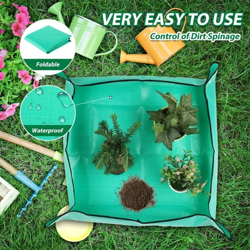 Plant Repotting Mat Waterproof Foldable for Flowerpot Transplanting Mixing Soil