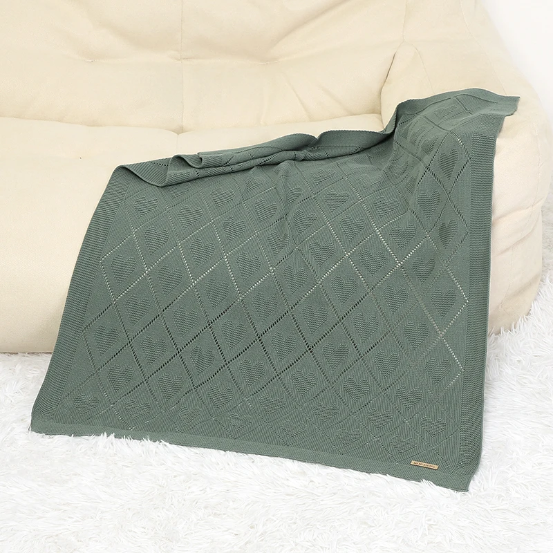 Baby Blankets Super Soft Newborn Gender Netural Lightweight Cotton Knitted Month Stroller Nursery Security Quilts 90*70cm Covers