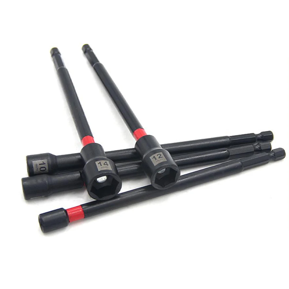 1/5PCS 6 Inch Magnetic Long Nut Driver For Impact Drill Hex Socket Adapter 8-14mm Extended Socket Wrench Power Tool – Detail 27