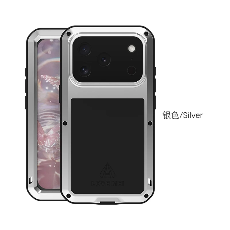 Military Grade Metal Protective Phone Case - Silicone Shockproof & Dustproof Cover
