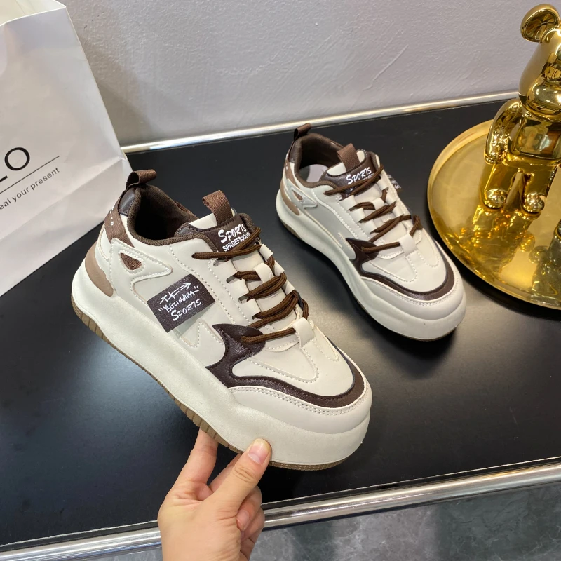 

Женские универсальные Нескользящие туфли на толстой подошве, модные разноцветные контрастные водонепроницаемые удобные туфли на плоской подошве, новинка осенне-зимнего сезона 2022