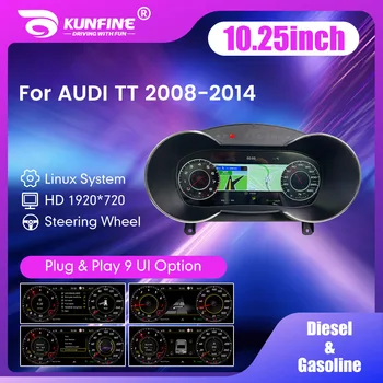 Lo último en panel de instrumentos Digital LCD para coche de 10,25 pulgadas para Audi TT 2008 2009 2010-2014, velocímetro, cabina Virtual 1