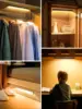 WILLED Motion Sensor Cabinet Warm Light Battery Display 60 LED Touch Light Bar Wireless Rechargeable Battery Night Light 2