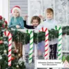 12Pcs Christmas Inflatable Candy Canes Stick Balloons New Year Christmas Holiday Decorations Candy Canes Toy for Outdoor Party 5