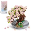 Sakura Potted Bouquet Building Blocks Plant Bonsai Succulent Model Bricks Ornaments Children's Educational DIY Toy Holiday Gifts 5