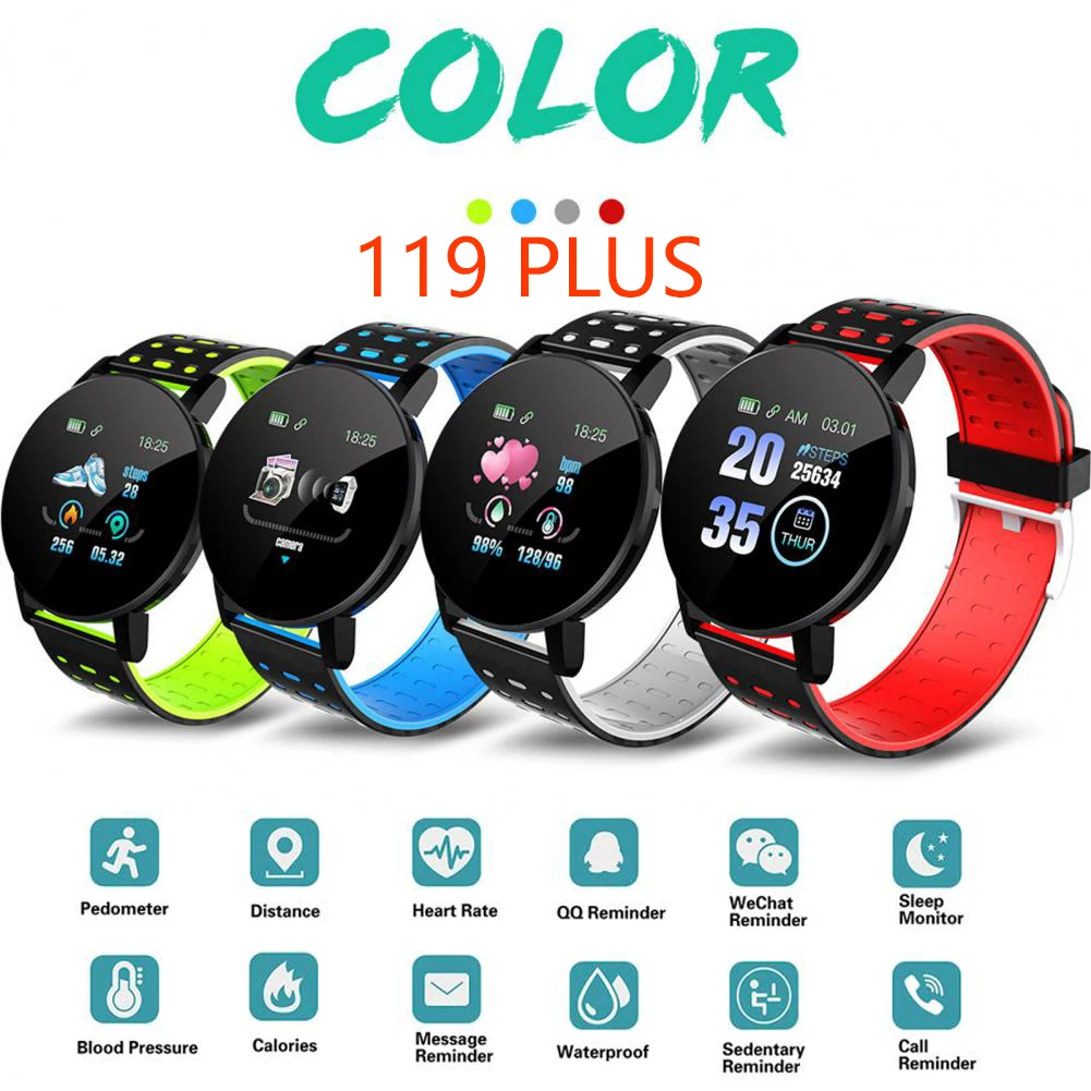 

119 Plus Sports Bracelet Smart Watch Health Heart Rate Sleep Monitoring 1.44-inch Round Screen Smart Watch PK Y68 D20 M6 D13 D18