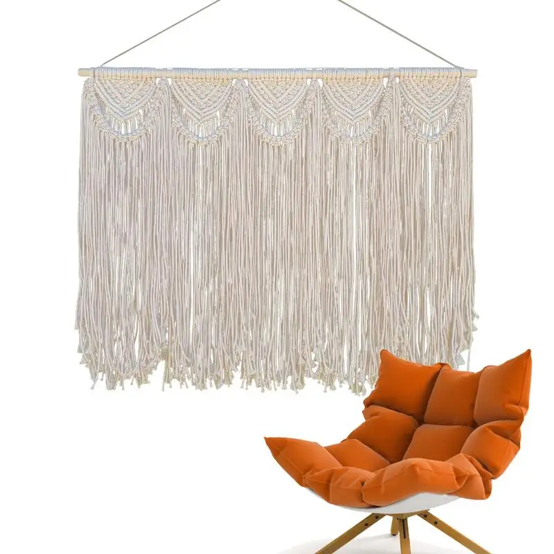 

Large Macrame Wall Decor Bohemian Woven Wall Decor Handmade Boho Home Decoration Bohemian Woven Tapestry For Living Room Porch