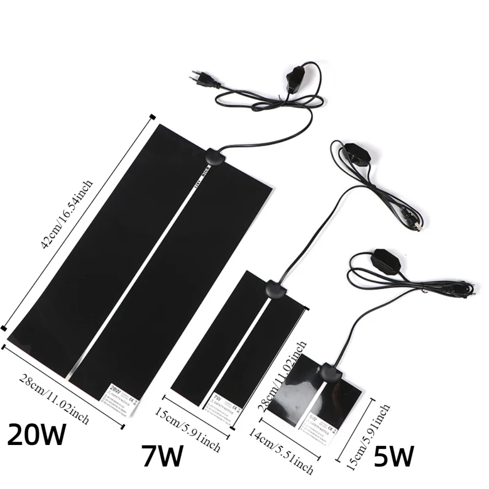 5~28W Seedling Heat Mat Plant Seed 220V~240V Pet Winter Heating Mat Temperature Controller Anti-cold Warm Heater Pad