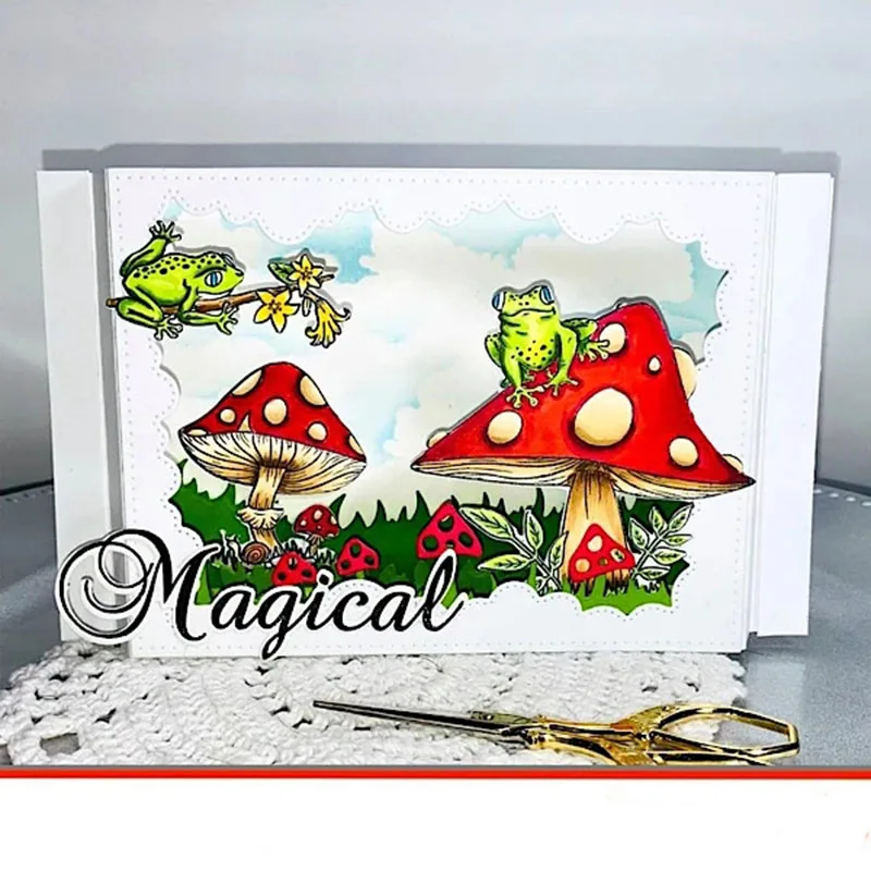 

Mushroom Grass Metal Cutting Dies 2022 New Stencils Die Cut DIY Scrapbooking Album Paper Card Embossing