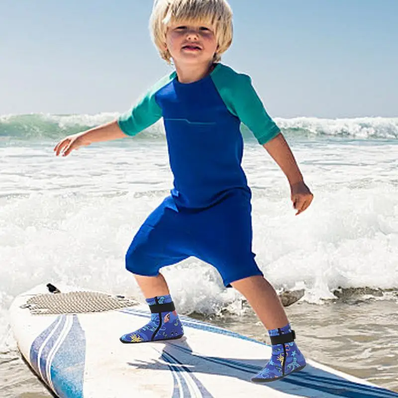 Kids Warm Wetsuit Socks Camouflage Summer Water Socks Non-slip Anti-Scratch Warm Kids For Swimming Diving Kayaking