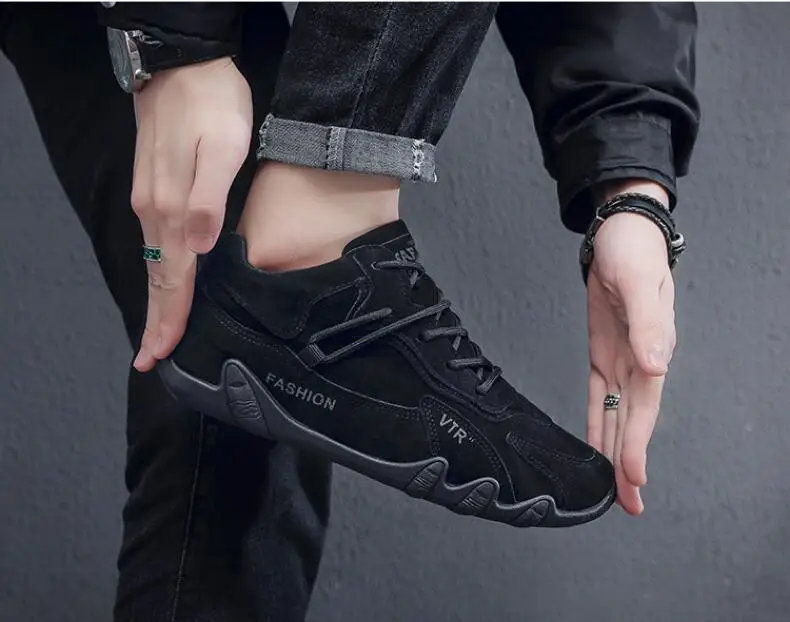 Bottines en cuir imperméables pour homme chaussures décontractées_voghion.com