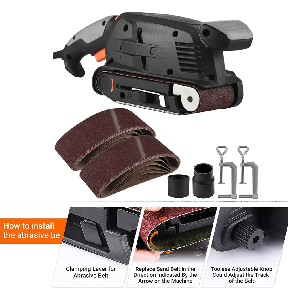 

600W Copper Motor Sander Carpenter Sander Woodworking Tools Electric Sander Variable Speed Electric Sander