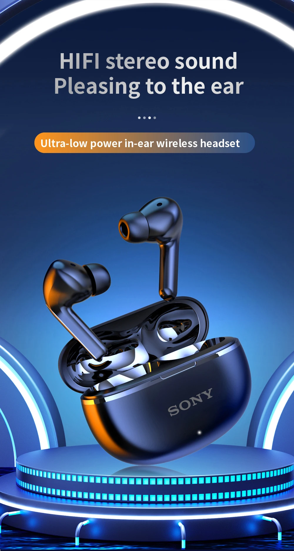 Original Sony  Air 7 Earphone TWS Bluetooth Headset HiFi Wireless Headphone Mic Noise Reduction Earbuds Game Motion headset