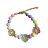 Macarons Color Cat Dog Necklace Cute Pearl Pet Birthday Collar with Pendant Adjustbale Kitten Puppy Pearl Grooming Pet Product 6