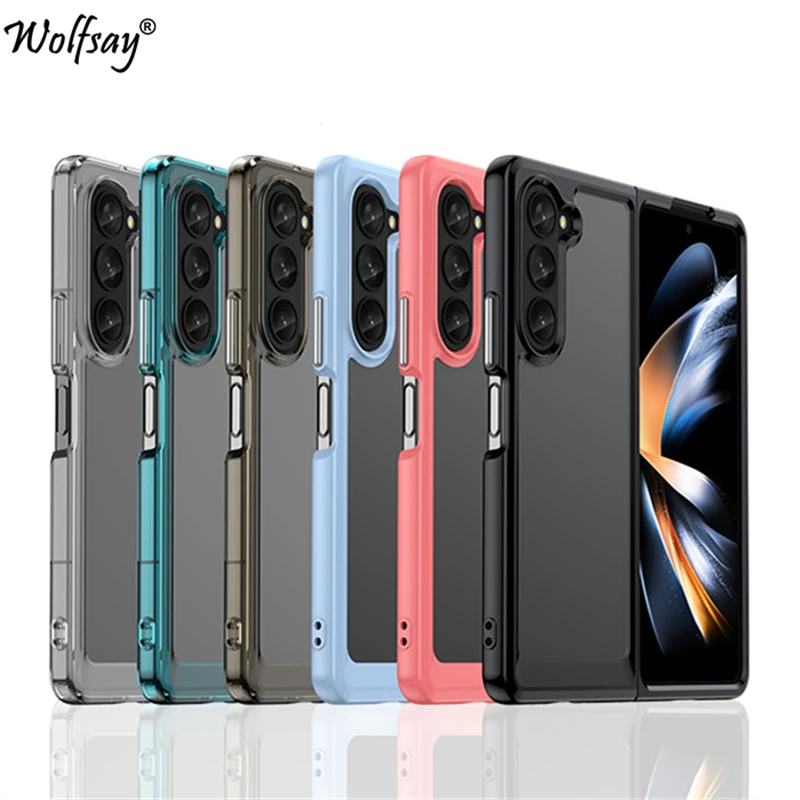 Custodia Morbida Trasparente Per Samsung Galaxy Z Fold 5 Custodia Cover Posteriore In Silicone Color Per Samsung Z Fold 5 Custodia Per Samsung Z Fold 