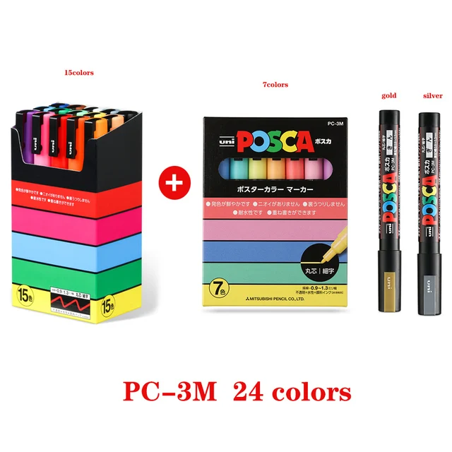 Japan Uni Water-based Posca Series Marker Pen Painting Graffiti