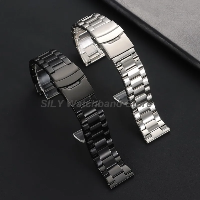 Premium Stainless Steel Men's Sport Watch Band - Universal Replacement Bracelet, Metal Wristband