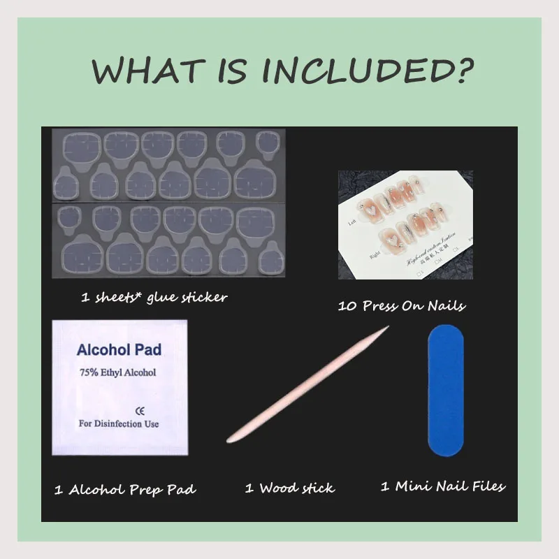 Handmade Piggy Short French Fake Nails