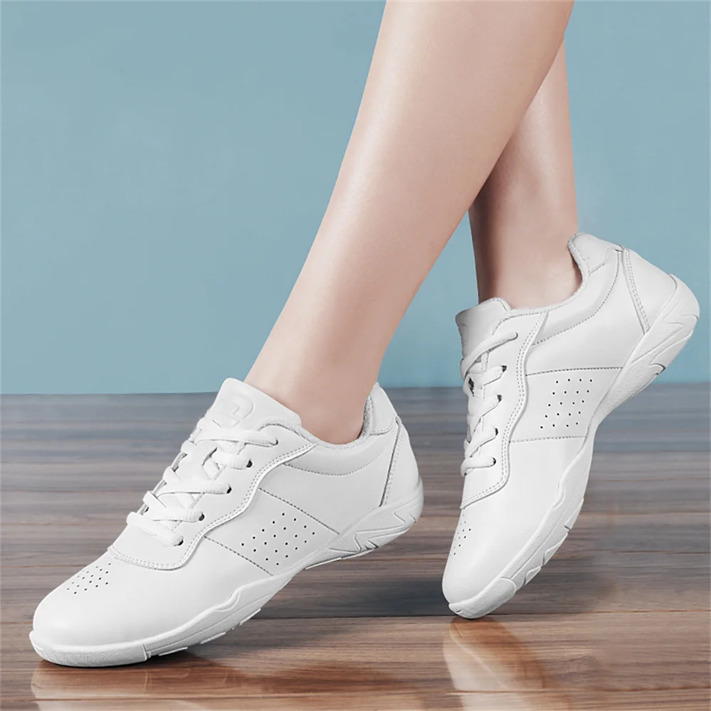 ARKKG Competitive Aerobics Shoes Women White Aerobics Sports Cheerleading Shoes Men's Shoes Children's Training Competition Shoe