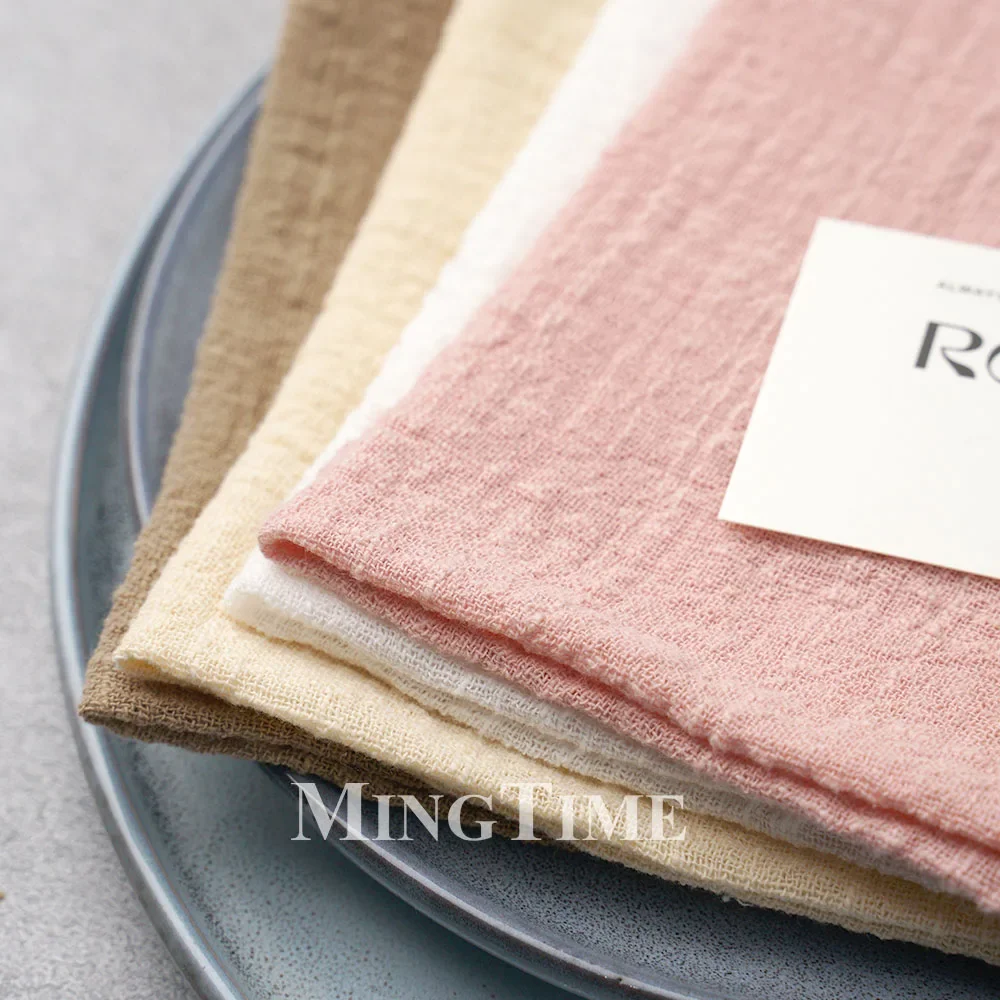 24 Pack 32x32cm Cotton Gauze Napkins Retro Vintage Wedding Christmas Table Linens Reusable Party Decor Boho Textured