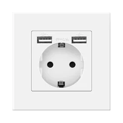 Carica USB da Muro Novski con Doppie Prese Standard UE, 110V-250V, 16A