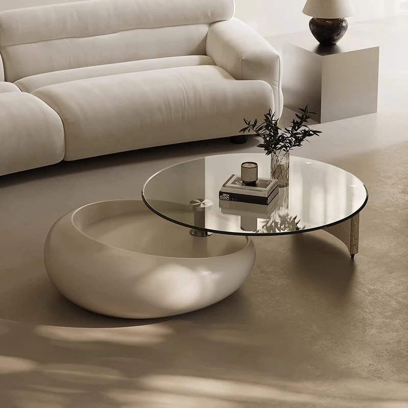 

Dining Living Room Coffee Tables Restaurant Glass Apartamento Luxury Center Table Round Floor Muebles De Sala Home Furniture