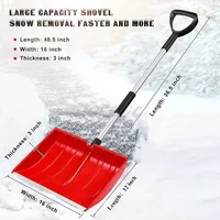 Horticultural Outdoor Snow Removal Plastic Grain Storage Shovel Removable Snow Pushing Manual Shovel Agricultural Tools 2