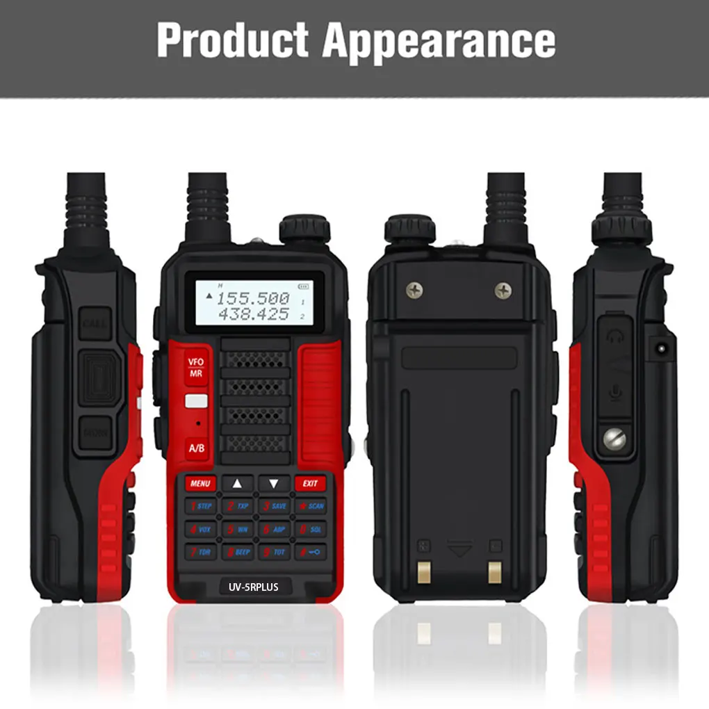 

Baofeng UV-5R Plus Dual Band UHF/VHF Tri-Power Walkie Talkie With dual stage DMR USB Emergency Long Range Upgrade Two Way Radio