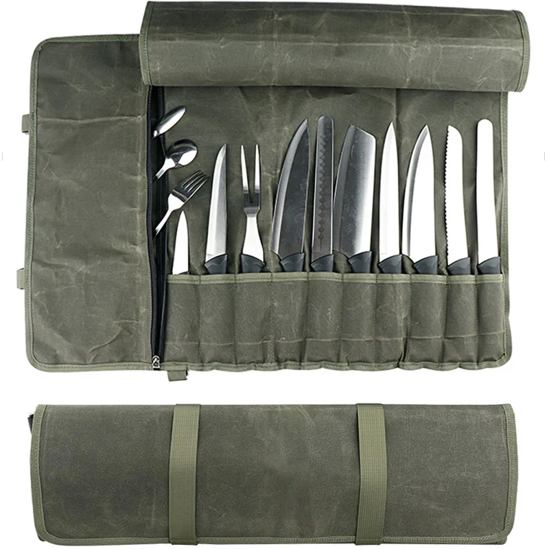 Tuche De Almacenamiento De Cubiertos Con Bolsa Enrollable, 22