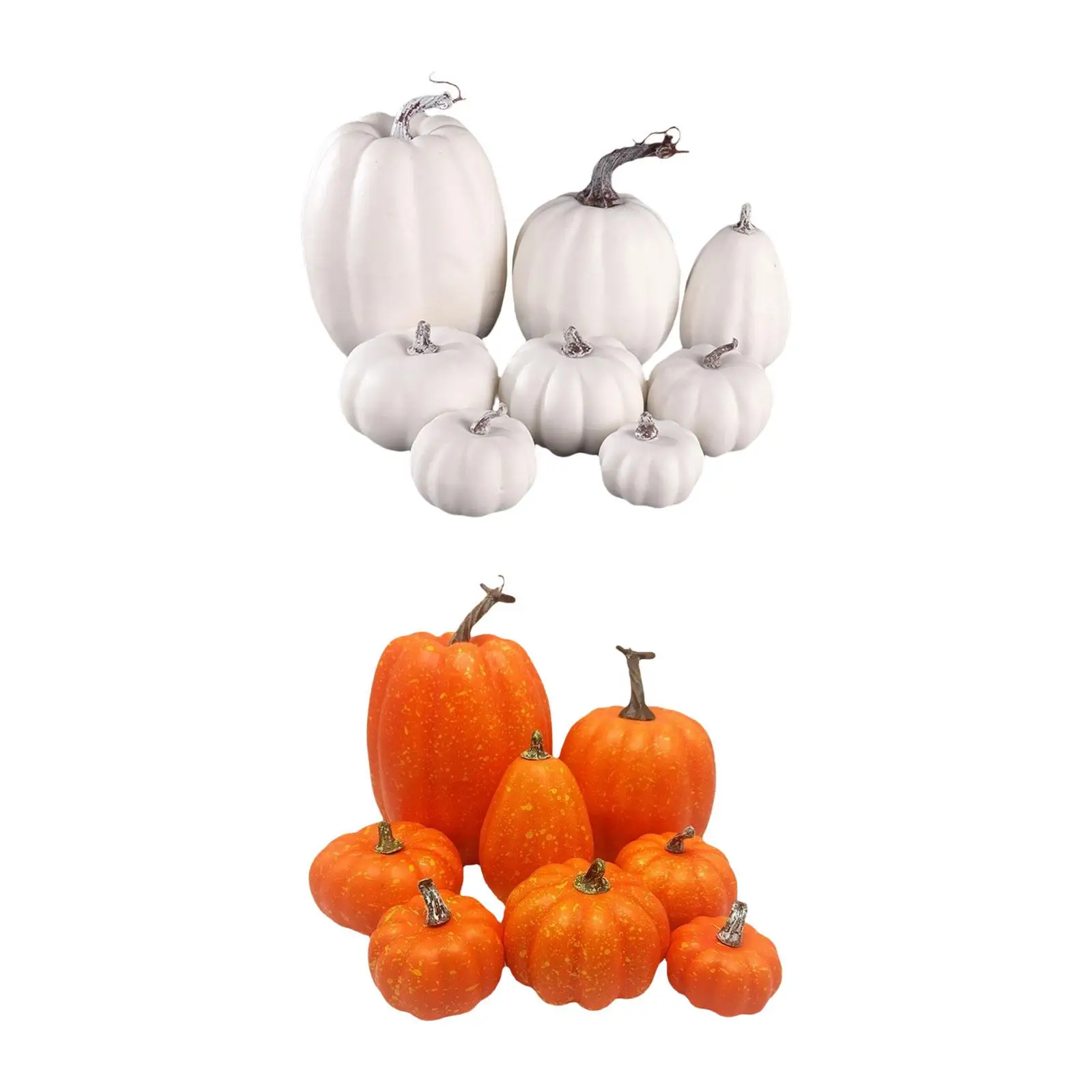 

8Pcs Artificial Pumpkins Set Festival Decoration for Farmhouse Festival