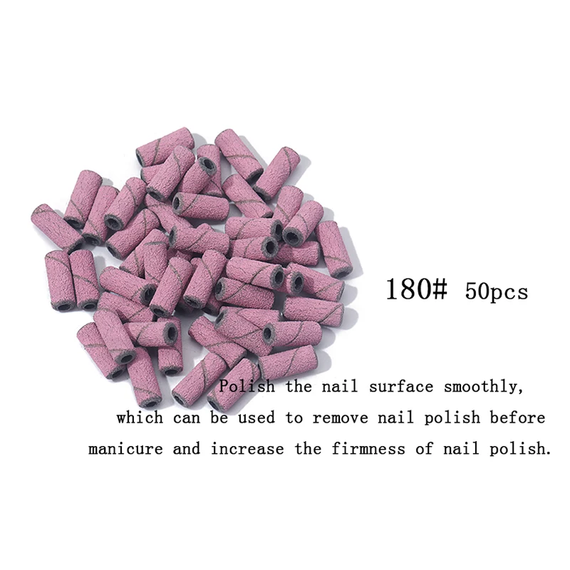 Mini Sanding Bands for Nail Drill Mandrel Electric Manicure Accessories Tool Dead Skin Remover #120 #150 #180 #240 50pcs 3mm