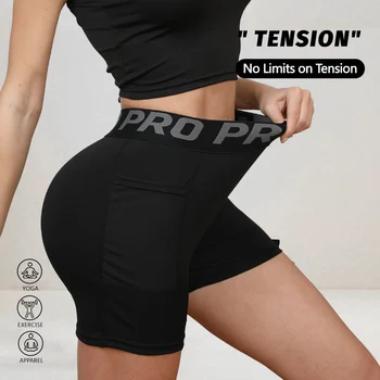 Women leggings High Waist Letter Waistband Solid Color Sports shorts for Breathable Quick Dry Running Gym Tennis Workout Shorts 1
