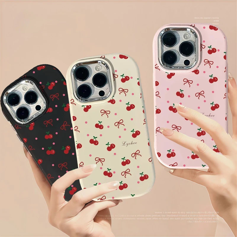 Red Cherry Cute Bow Phone Case