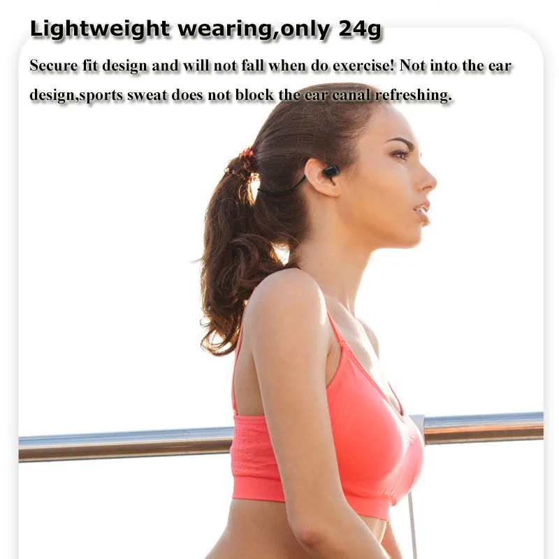 IPX8 Waterproof Bone Conduction Earphone Bluetooth5.3 Swimming Headphones 32G Memory Handsfree Call Music Headset Stereo Earbuds