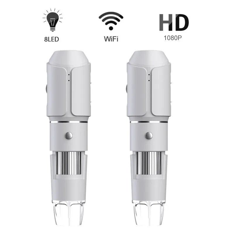 WiFi 디지털 휴대용 현미경 501600배 무선 확대 내시경 카메라(아이폰 아이패드 안드로이드용 8개 LED 포함)
