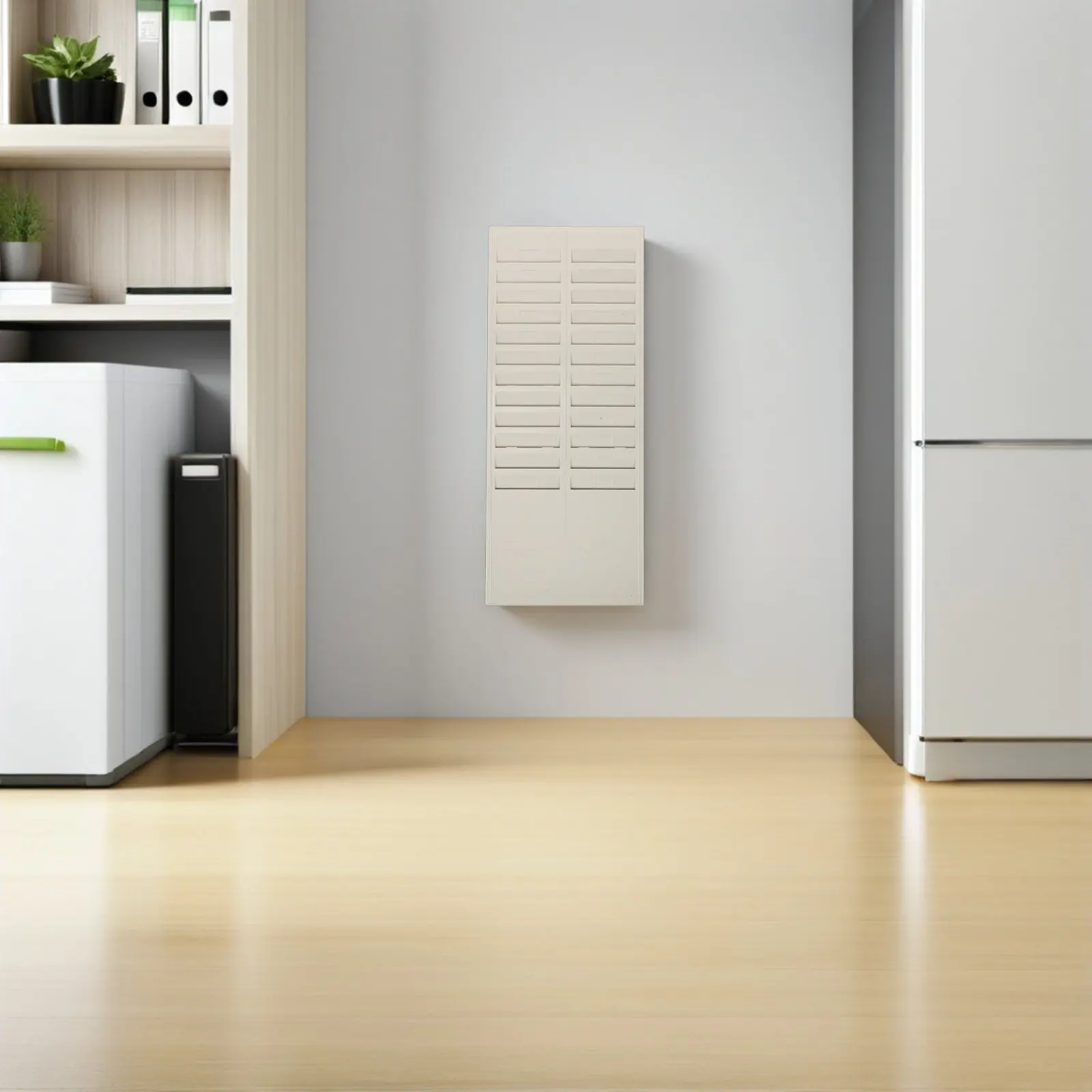 2Pcs 시간 출석 카드 랙 홀더 24 슬롯 플라스틱 직원 배지 주최자 급여 보관 데스크탑 사무실 펀치 시계