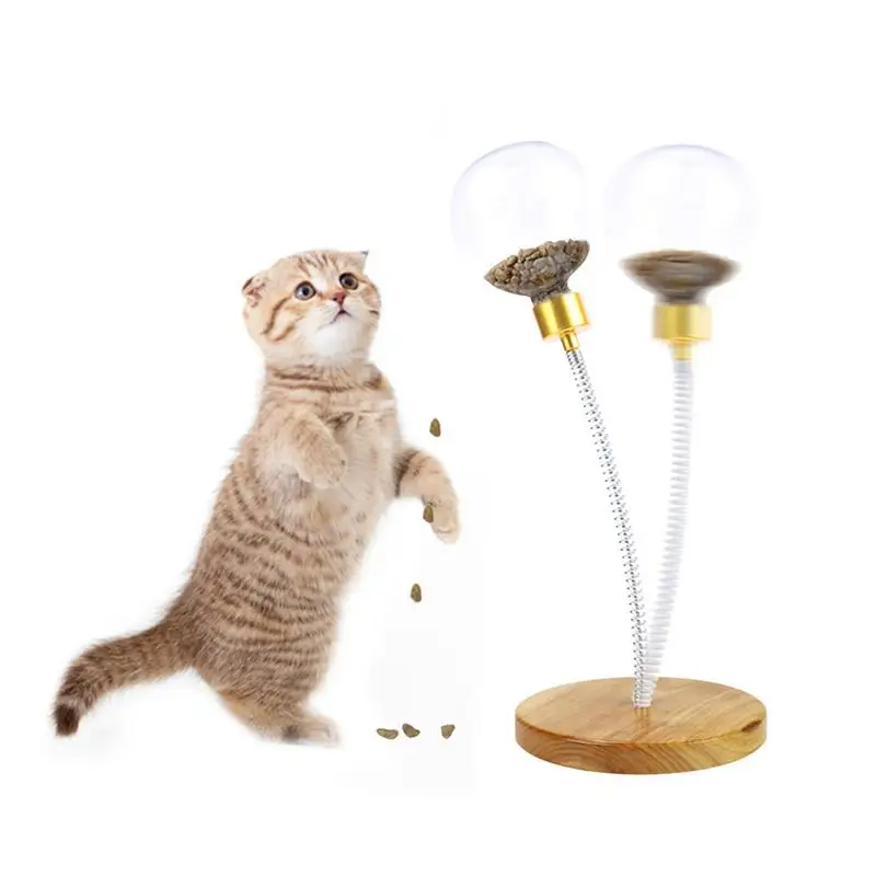 

Cats Food Leaking Toy 360-Degree Indoor Cats Slow Feeder Interactive Toy With Stable Base Cat Leaking Food Toys For Cats Kittens