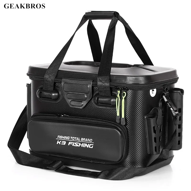 

Large Luya Box Fishing Tackle Bucket EVA Sea Fishing Box Fish Lure Line Storage Durable Hard Shell Tool Organizer Carrying Bag