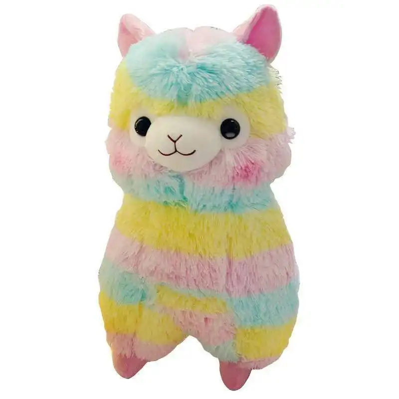 

25cm Cuddly Rainbow Alpaca Doll Soft Baby Stuffed Animal Toy Valentine's Day Birthday Christmas Wedding Anniversary Present Gift
