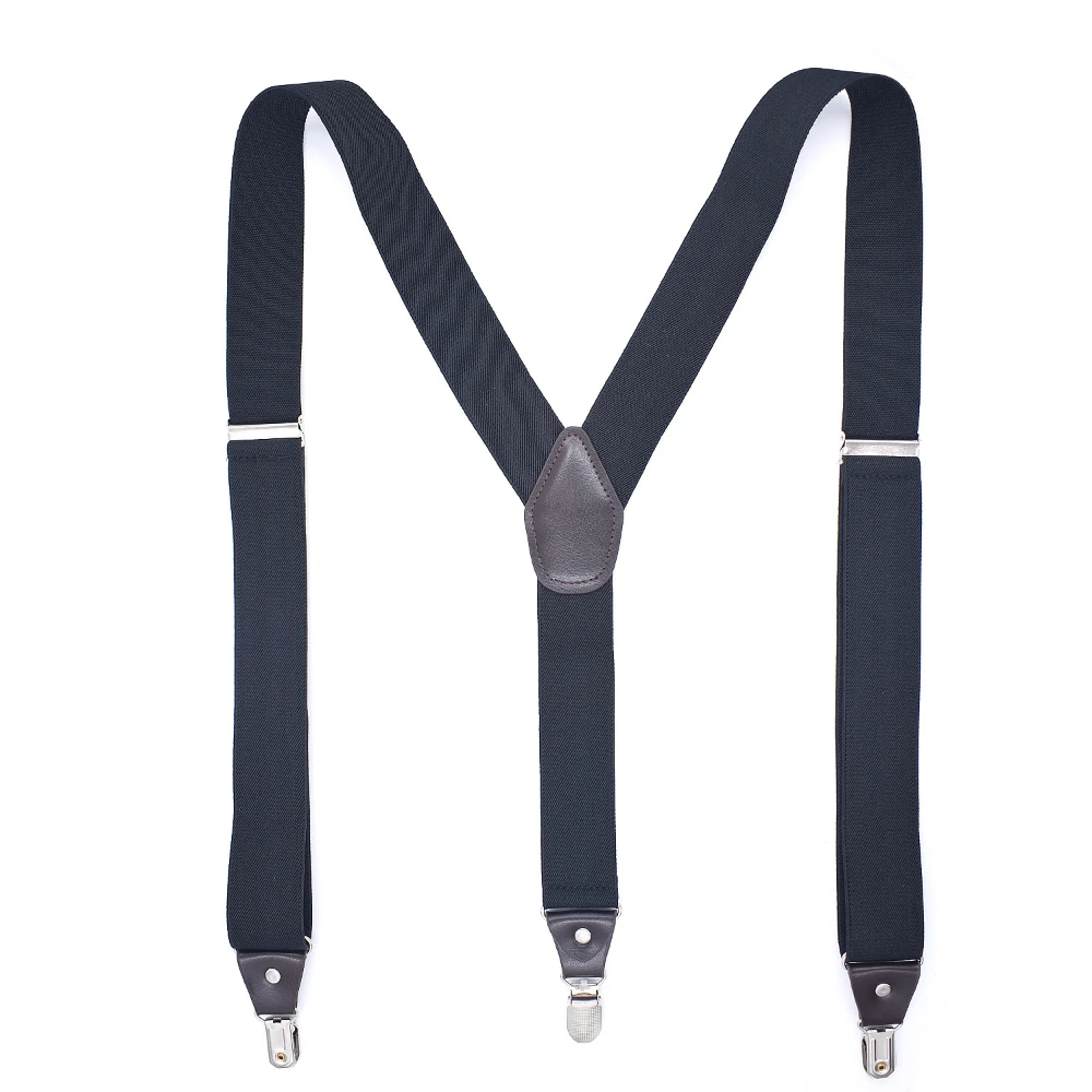 

Work Suspenders for Men 3.5cm Wide Y-back with 3 Metal Clips Elastic Adjustable Trousers Braces Strap Belts Heavy Duty Suspender