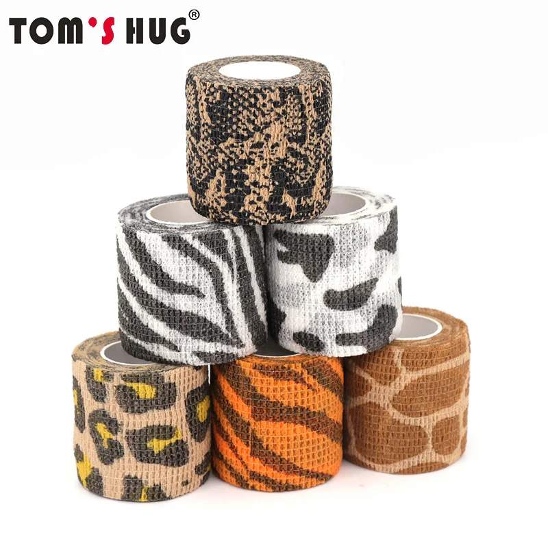 Animal Printed Medical Self Adhesive Tattoo Elastic Bandage 4.5m Sports
