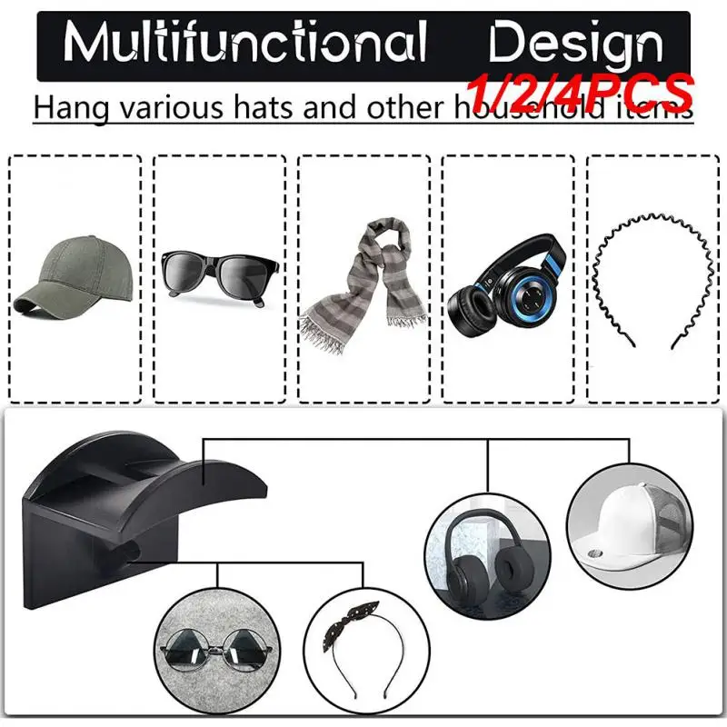 1/2/4Pcs Supporto Per Cuffie In Lega Di Alluminio Supporto Da Parete Pieghevole Gancio Con Viti Per Cuffie Da Gioco/Airpod Max