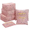 6-Piece Pink Travel Packing Cube Set - Image 2