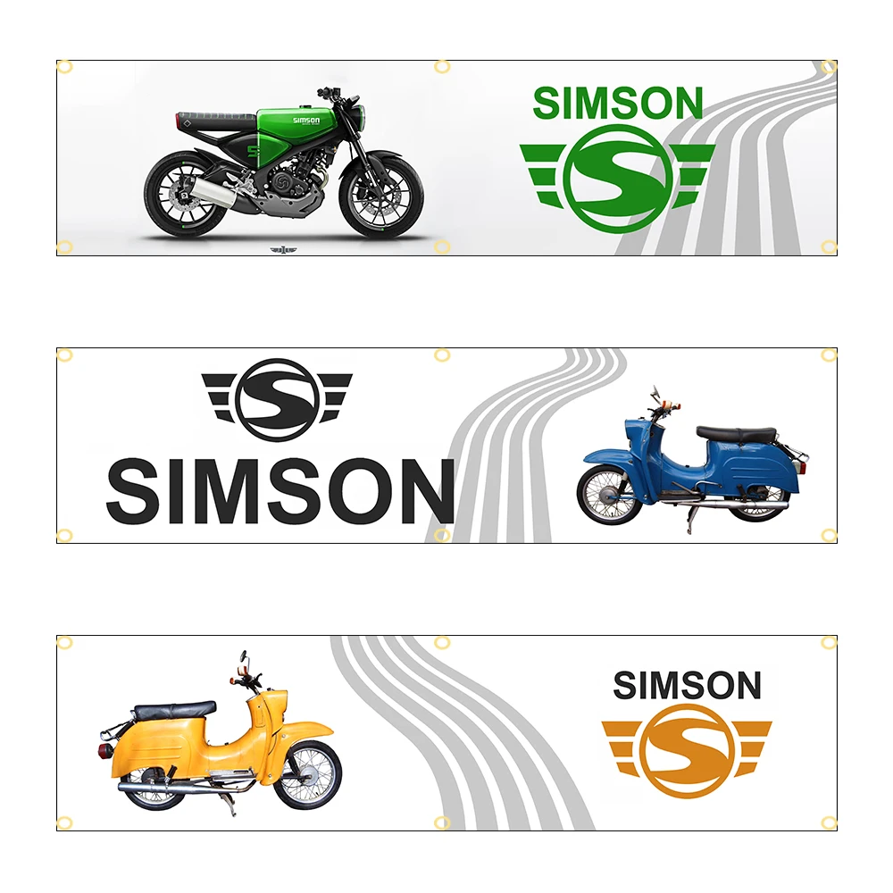60x240 см SIMSON баннер гобелен Полиэстер Печатный флаг для гаража или улицы для украшения