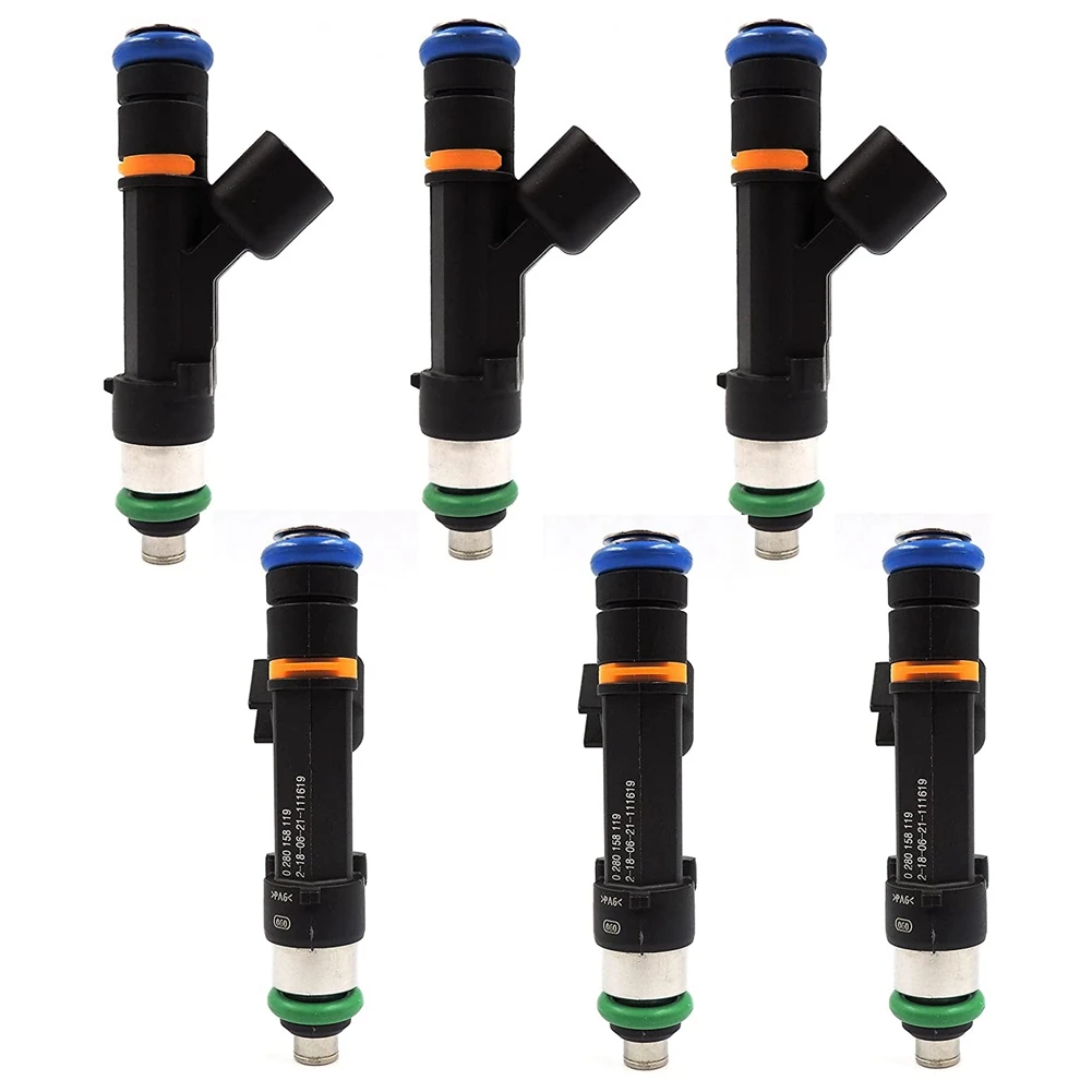 

6PCS 04861667AA 0280158119 4861667A Fuel Injectors for Grand Caravan Wrangler