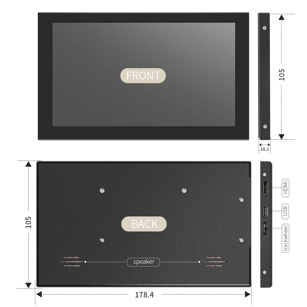 7 ġ ġ ũ IPS   1024x600 HD LCD HDMI ȣȯ ÷  ġ, RPI 4B 3B + 3B PC  ȭ