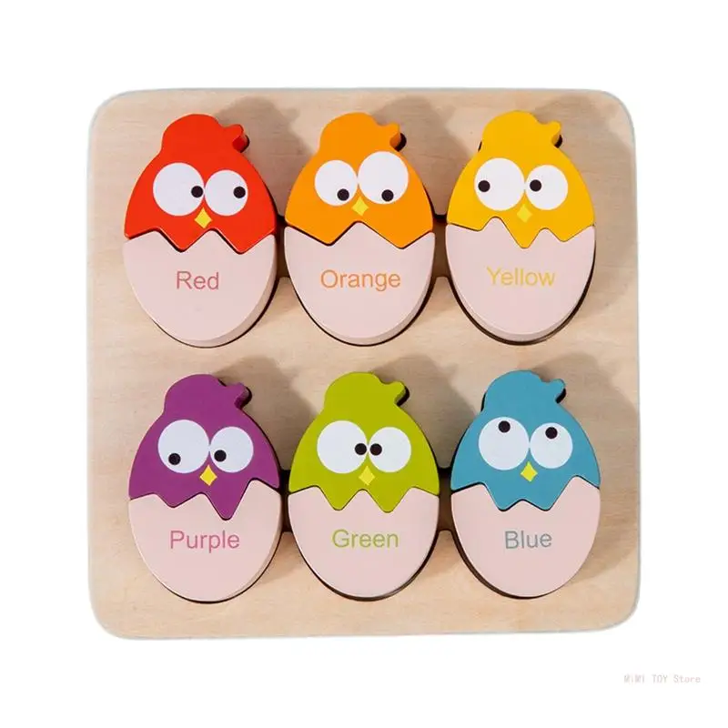 

3D Puzzle Cartoon Animal Puzzles Color Sorting Toy Learning Tangram Preschool Kids Educational Puzzle Gift