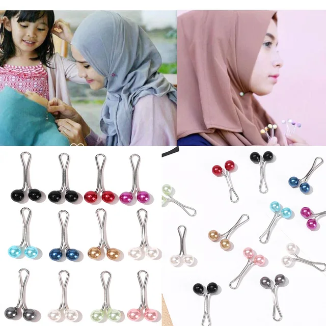 30Pcs/Set Crystal Ball Brooch Pin Muslim Hijab Scarf Pins Clip Wedding Pins  For Women Hijab Anti Exposure Pins Brooch Woman - AliExpress