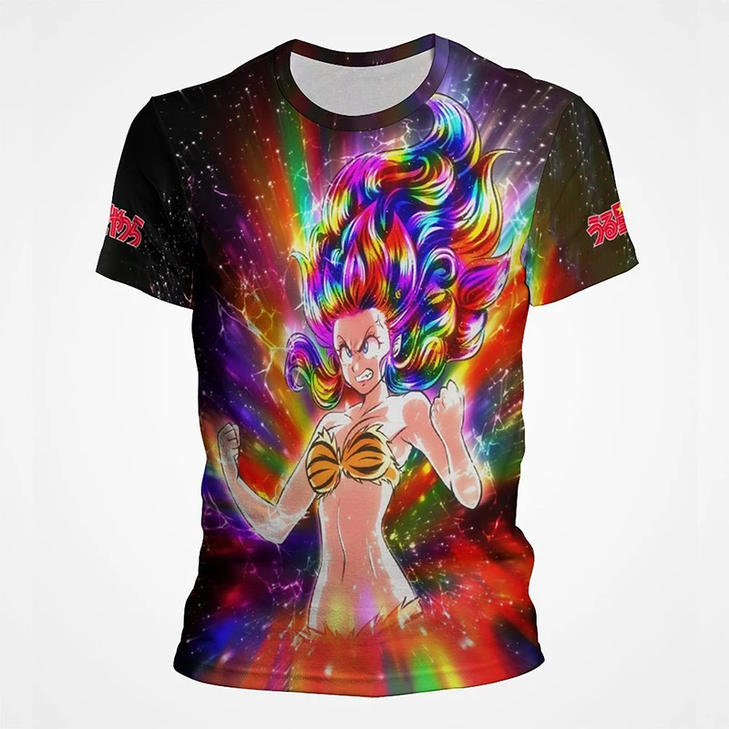

Summer Urusei Yatsura Graphic Pop Men T Shirt 3D Anime Printed Tee Shirts Kids Women Fashion Streetwear Short Sleeves Funny Tops