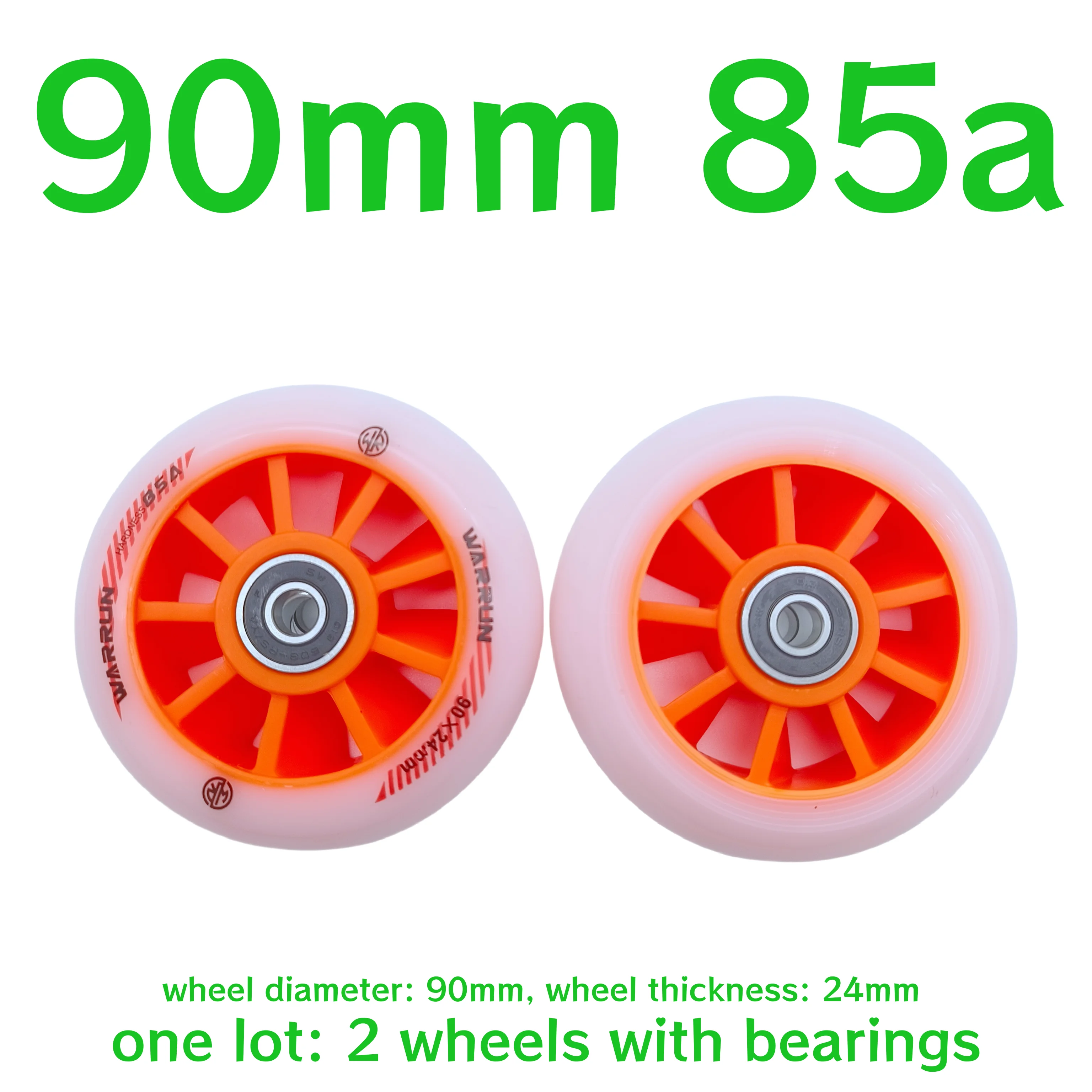Premium Scooter Accessories: Versatile Skate Wheels, 2-Pack